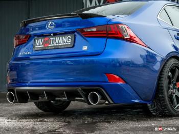 Диффузор заднего бампера var №1 (с килями) MV-Tuning Lexus IS250  XE30 седан (2013-2016) дорестайлинг