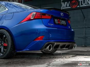 14 499 р. Диффузор заднего бампера var №1 (с килями) MV-Tuning  Lexus IS250  XE30 седан (2013-2016) дорестайлинг  с доставкой в г. Керчь. Увеличить фотографию 4