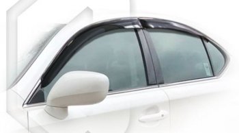 Дефлектора окон CA-Plastiс Lexus IS250 XE20 седан дорестайлинг (2005-2013) (Classic полупрозрачный, Без хром.молдинга)