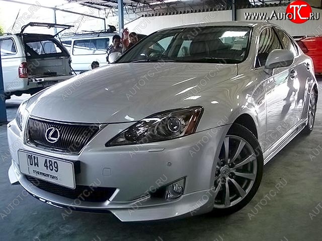9 299 р. Накладка на передний бампер WALD SPORTS LINE Lexus IS250 XE20 седан дорестайлинг (2005-2013) (Неокрашенная)  с доставкой в г. Керчь
