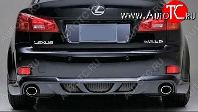 7 999 р. Накладка на задний бампер CT Lexus IS250 XE20 седан дорестайлинг (2005-2013) (Неокрашенная)  с доставкой в г. Керчь
