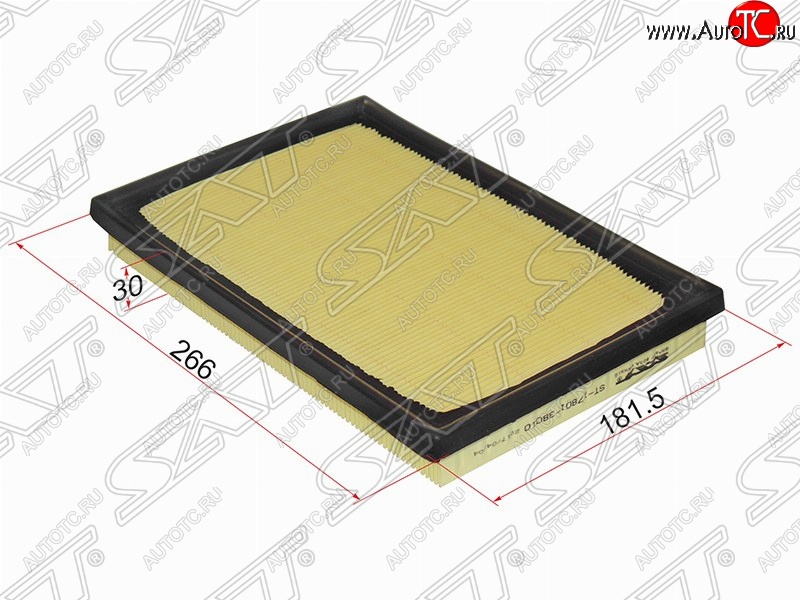 299 р. Фильтр воздушный двигателя SAT (266х181.5х30 mm)  Lexus LS460  XF40 (2006-2012), Lexus LS600HL  XF40 (2006-2009), Toyota Camry ( XV50,  XV55) (2011-2018)  с доставкой в г. Керчь