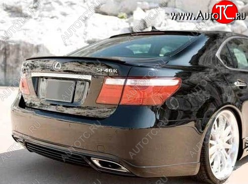 7 999 р. Накладка на задний бампер CT Lexus LS460 XF40 дорестайлинг (2006-2009) (Неокрашенная)  с доставкой в г. Керчь