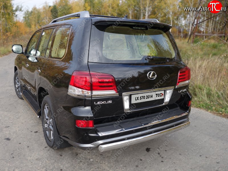 23 899 р. Защита заднего бампера (овальная) ТСС 75х42 мм  Lexus LX570  J200 (2012-2015) 1-ый рестайлинг  с доставкой в г. Керчь