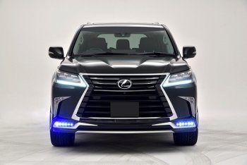 15 199 р. Дневные ходовые огни в накладку бампера Автократ Автократ  Lexus LX570  J200 (2015-2022) 2-ой рестайлинг  с доставкой в г. Керчь. Увеличить фотографию 2