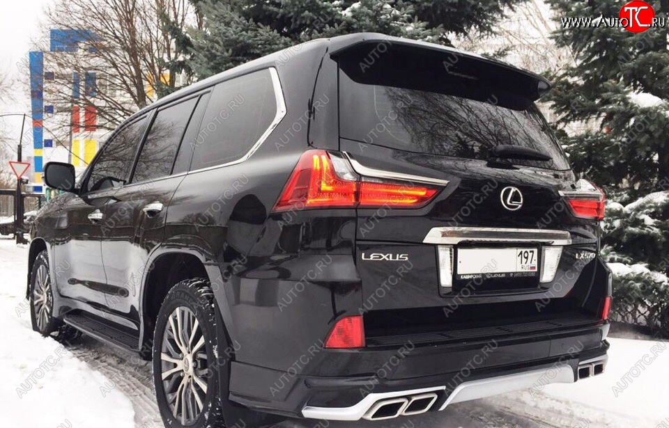 22 699 р. Накладка заднего бампера Автократ (без глушителя)  Lexus LX450d  J200 - LX570  J200 (Неокрашенная)  с доставкой в г. Керчь