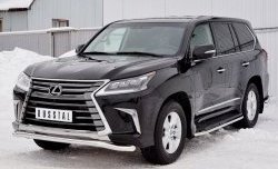 17 999 р. Защита переднего бампера (Ø63 мм, нержавейка) SLITKOFF  Lexus LX450d  J200 (2015-2022) 2-ой рестайлинг  с доставкой в г. Керчь. Увеличить фотографию 2