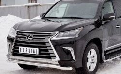 17 999 р. Защита переднего бампера (Ø63 мм, нержавейка) SLITKOFF  Lexus LX450d  J200 (2015-2022) 2-ой рестайлинг  с доставкой в г. Керчь. Увеличить фотографию 4