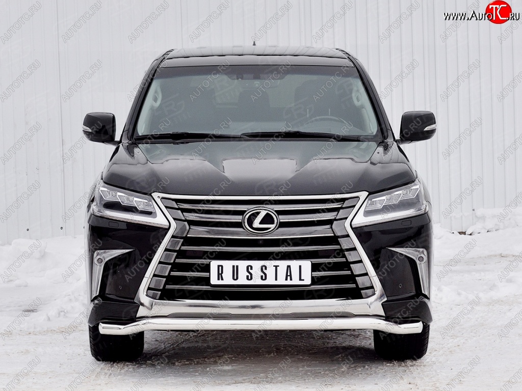 17 999 р. Защита переднего бампера (Ø63 мм, нержавейка) SLITKOFF  Lexus LX450d  J200 (2015-2022) 2-ой рестайлинг  с доставкой в г. Керчь