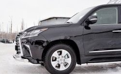 17 699 р. Защита переднего бампера (Ø76 мм, нержавейка) SLITKOFF Lexus LX450d J200 2-ой рестайлинг (2015-2022)  с доставкой в г. Керчь. Увеличить фотографию 3