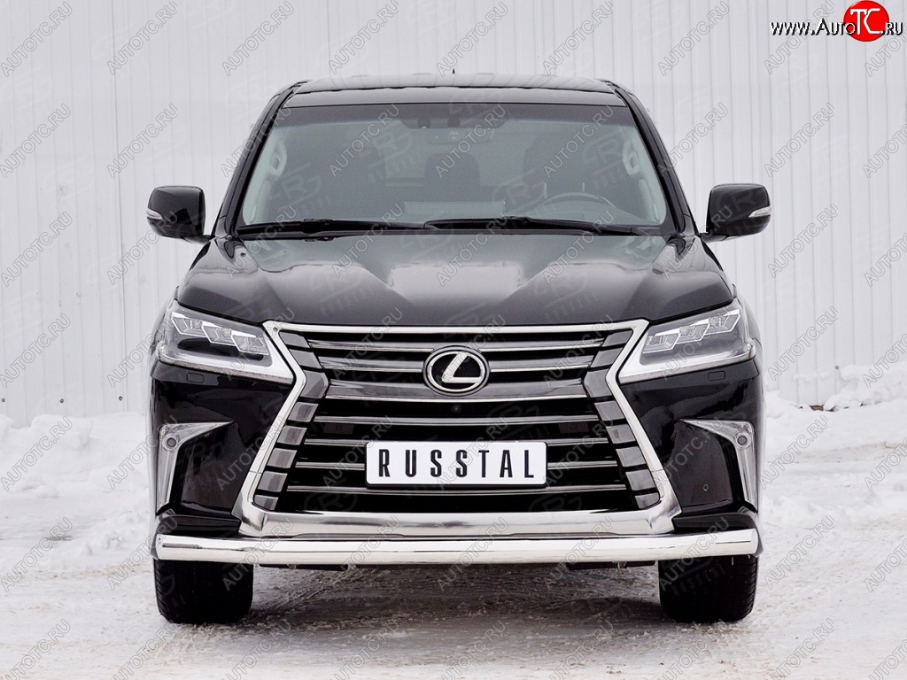 17 699 р. Защита переднего бампера (Ø76 мм, нержавейка) SLITKOFF Lexus LX450d J200 2-ой рестайлинг (2015-2022)  с доставкой в г. Керчь