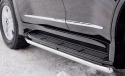 14 999 р. Защита порогов из круглой трубы диаметром 42 мм SLITKOFF  Lexus LX450d  J200 (2015-2022) 2-ой рестайлинг  с доставкой в г. Керчь. Увеличить фотографию 2