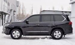 14 999 р. Защита порогов из круглой трубы диаметром 42 мм SLITKOFF  Lexus LX450d  J200 (2015-2022) 2-ой рестайлинг  с доставкой в г. Керчь. Увеличить фотографию 3