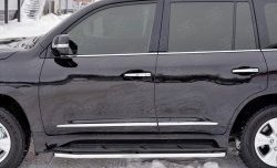 14 999 р. Защита порогов из круглой трубы диаметром 42 мм SLITKOFF  Lexus LX450d  J200 (2015-2022) 2-ой рестайлинг  с доставкой в г. Керчь. Увеличить фотографию 4
