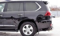 16 899 р. Защита заднего бампера (Ø63 мм, нержавейка, NOT F-SPORT/HERITAGE) SLITKOFF Lexus LX570 J200 2-ой рестайлинг (2015-2022)  с доставкой в г. Керчь. Увеличить фотографию 3