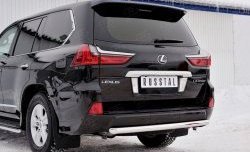 16 899 р. Защита заднего бампера (Ø63 мм, нержавейка, NOT F-SPORT/HERITAGE) SLITKOFF Lexus LX570 J200 2-ой рестайлинг (2015-2022)  с доставкой в г. Керчь. Увеличить фотографию 4
