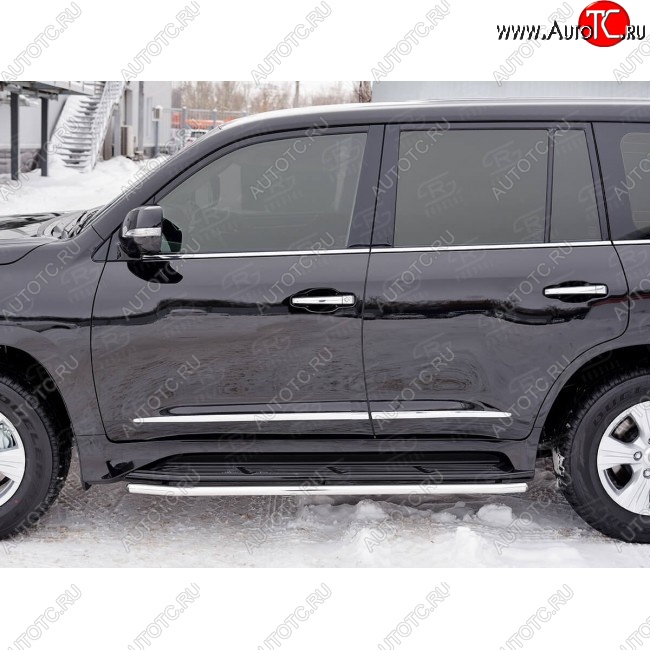 14 999 р. Защита порогов из круглой трубы диаметром 42 SLITKOFF v3  Lexus LX450d  J200 - LX570  J200  с доставкой в г. Керчь