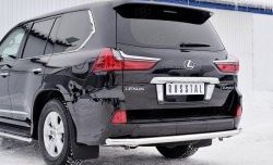 17 849 р. Защита заднего бампера (Ø63 мм, нержавейка, NOT F-SPORT/HERITAGE) SLITKOFF  Lexus LX450d  J200 - LX570  J200  с доставкой в г. Керчь. Увеличить фотографию 4