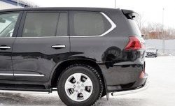17 649 р. Защита заднего бампера (Ø63 мм уголки, нержавейка) SLITKOFF Lexus LX450d J200 2-ой рестайлинг (2015-2022)  с доставкой в г. Керчь. Увеличить фотографию 3