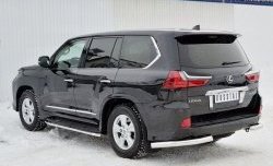 15 299 р. Защита заднего бампера (Ø76 мм уголки, нержавейка) SLITKOFF Lexus LX450d J200 2-ой рестайлинг (2015-2022)  с доставкой в г. Керчь. Увеличить фотографию 2