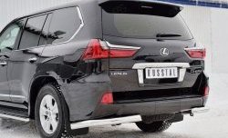 15 299 р. Защита заднего бампера (Ø76 мм уголки, нержавейка) SLITKOFF Lexus LX450d J200 2-ой рестайлинг (2015-2022)  с доставкой в г. Керчь. Увеличить фотографию 4