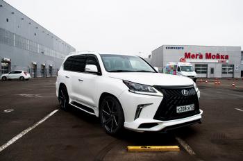 54 999 р. Юбка переднего бампера HEMMES Lexus LX570 J200 2-ой рестайлинг (2015-2022) (Неокрашенная)  с доставкой в г. Керчь. Увеличить фотографию 2
