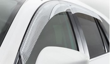 2 399 р. Дефлектора окон CA-Plastic  Lexus LX470  J100 (1998-2002) дорестайлинг (Серия Art белая, Без хром.молдинга, Крепление только на скотч)  с доставкой в г. Керчь. Увеличить фотографию 2