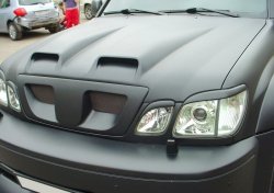 4 149 р. Реснички на фары CUSTOM Lexus LX470 J100 дорестайлинг (1998-2002) (Неокрашенные)  с доставкой в г. Керчь. Увеличить фотографию 2