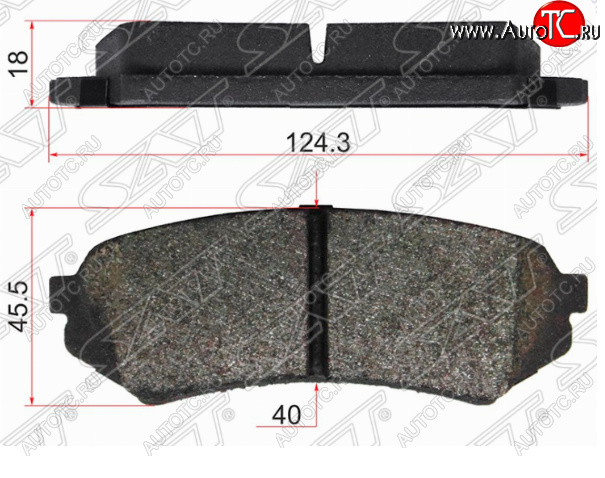 1 299 р. Комплект задних тормозных колодок SAT  Lexus LX470  J100 (1998-2002), Toyota Land Cruiser  100 (1998-2007)  с доставкой в г. Керчь