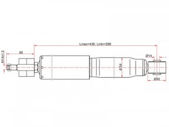 Амортизатор передний LH=RH SAT Lexus LX470  J100 (1998-2002), Toyota Land Cruiser  100 (1998-2007)