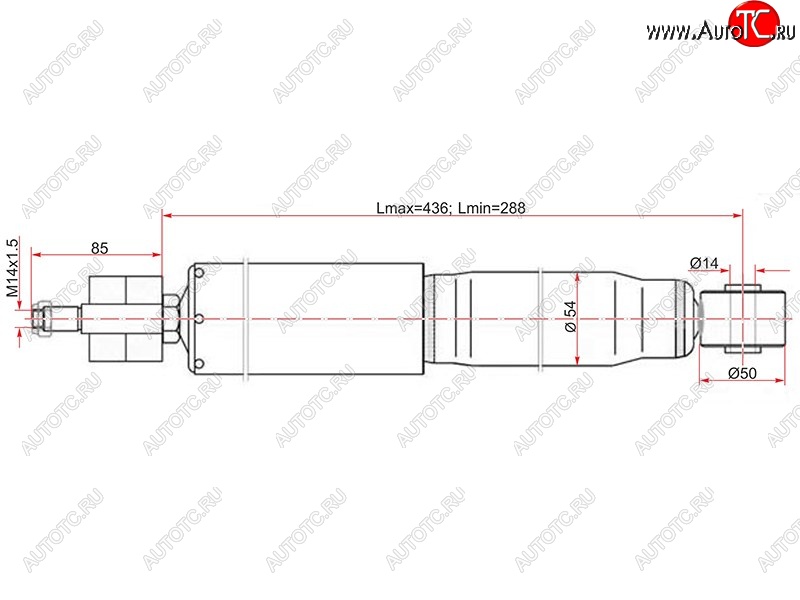 2 779 р. Амортизатор передний LH=RH SAT  Lexus LX470  J100 (1998-2002), Toyota Land Cruiser  100 (1998-2007)  с доставкой в г. Керчь