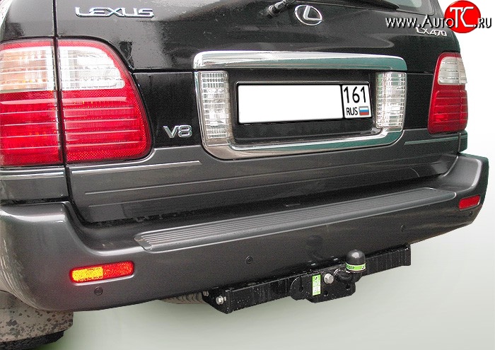 10 249 р. Фаркоп Лидер Плюс (до 2000 кг) Toyota Land Cruiser 100 2-ой рестайлинг (2005-2007) (Без электропакета)  с доставкой в г. Керчь