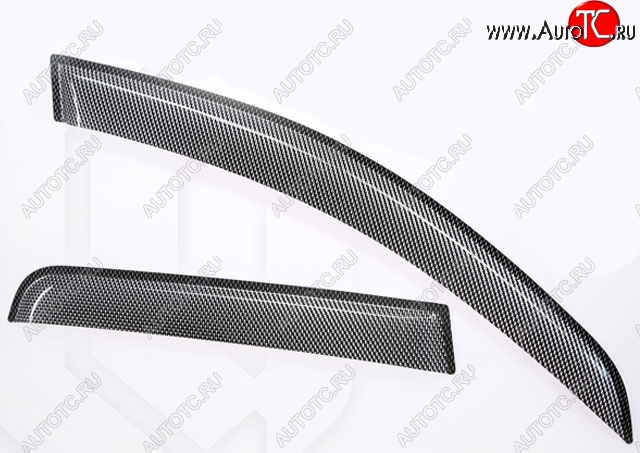2 599 р. Дефлектора окон CA-Plastic Lexus LX570 J200 дорестайлинг (2007-2012) (Шелкография карбон-серебро, Без хром.молдинга, Крепление только на скотч)  с доставкой в г. Керчь