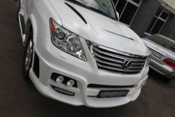 26 249 р. Пластиковый капот PHANTOM Lexus LX570 J200 дорестайлинг (2007-2012) (Неокрашенный)  с доставкой в г. Керчь. Увеличить фотографию 3