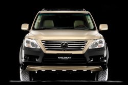 11 949 р. Накладка на передний бампер Goldman Lexus LX570 J200 дорестайлинг (2007-2012) (Неокрашенная)  с доставкой в г. Керчь. Увеличить фотографию 2