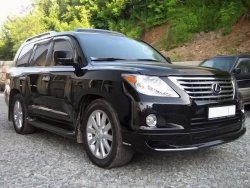 15 349 р. Накладка на передний бампер LX MODE Lexus LX570 J200 дорестайлинг (2007-2012) (Неокрашенная)  с доставкой в г. Керчь. Увеличить фотографию 2