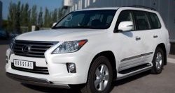 17 999 р. Защита переднего бампера (2 трубыØ75х42 мм, нержавейка) Russtal Lexus LX570 J200 дорестайлинг (2007-2012)  с доставкой в г. Керчь. Увеличить фотографию 4