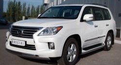 23 999 р. Защита переднего бампера (2 трубыØ42 и 75х42 мм, нержавейка) SLITKOFF Lexus LX570 J200 дорестайлинг (2007-2012)  с доставкой в г. Керчь. Увеличить фотографию 4