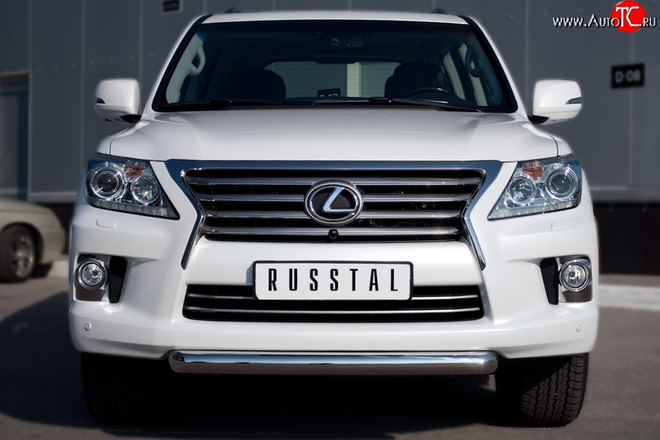 16 749 р. Одинарная защита переднего бампера SLITKOFF диаметром 76 мм  Lexus LX570  J200 (2007-2012) дорестайлинг  с доставкой в г. Керчь