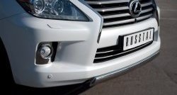 12 999 р. Защита переднего бампера Russtal из овальной трубы диаметром 75x42 мм Lexus LX570 J200 дорестайлинг (2007-2012)  с доставкой в г. Керчь. Увеличить фотографию 2