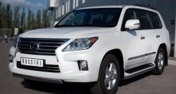 12 999 р. Защита переднего бампера Russtal из овальной трубы диаметром 75x42 мм Lexus LX570 J200 дорестайлинг (2007-2012)  с доставкой в г. Керчь. Увеличить фотографию 4