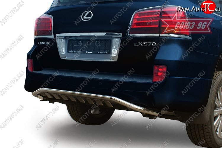29 609 р. Защита заднего бампера Souz-96 (d60) Lexus LX570 J200 дорестайлинг (2007-2012)  с доставкой в г. Керчь