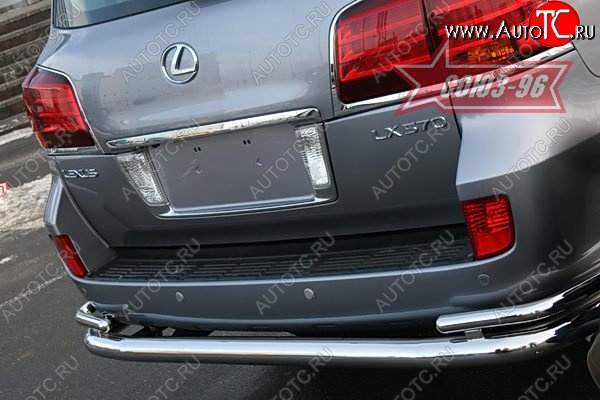 25 667 р. Двойная защита заднего бампера Souz-96 (d76/42) Lexus LX570 J200 дорестайлинг (2007-2012)  с доставкой в г. Керчь