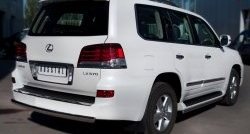 13 999 р. Защита заднего бампера (Ø75х42 мм, нержавейка) Russtal Lexus LX570 J200 дорестайлинг (2007-2012)  с доставкой в г. Керчь. Увеличить фотографию 3