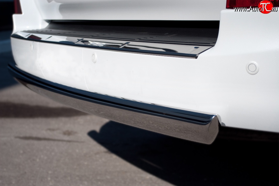 13 999 р. Защита заднего бампера (Ø75х42 мм, нержавейка) Russtal Lexus LX570 J200 дорестайлинг (2007-2012)  с доставкой в г. Керчь