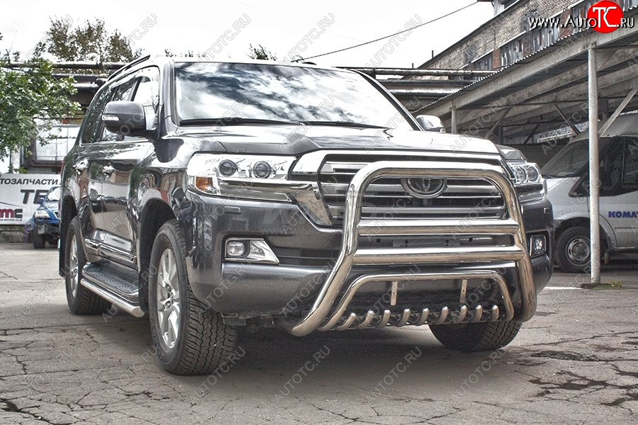 27 999 р. Защита переднего бампера WINBO (Ø76 мм, нержавейка)  Lexus LX570  J200 (2007-2015), Toyota Land Cruiser  200 (2007-2015)  с доставкой в г. Керчь