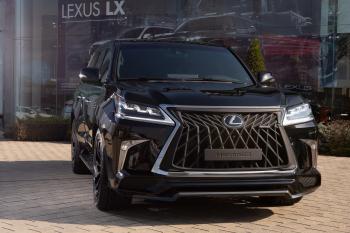 64 499 р. Решетка радиатора HEMMES Lexus LX570 J200 2-ой рестайлинг (2015-2022) (цвет: черный матовый)  с доставкой в г. Керчь. Увеличить фотографию 4