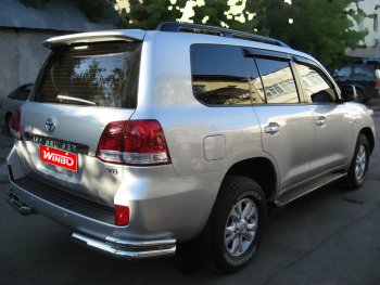 10 999 р. Защита заднего бампера WINBO (уголки, Ø76 и 38 мм, нержавейка)  Lexus LX570  J200 (2007-2012), Toyota Land Cruiser  200 (2007-2015)  с доставкой в г. Керчь. Увеличить фотографию 5