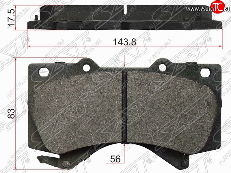 1 359 р. Колодки тормозные SAT (передние)  Lexus LX570  J200 (2007-2015), Toyota Land Cruiser  200 (2007-2015)  с доставкой в г. Керчь