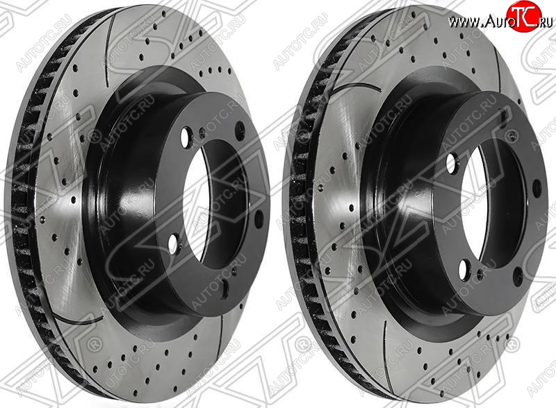 10 649 р. Комплект тормозных дисков SAT (передние, перфорированые, Ø352)  Toyota Sequoia - Tundra  XK50  с доставкой в г. Керчь